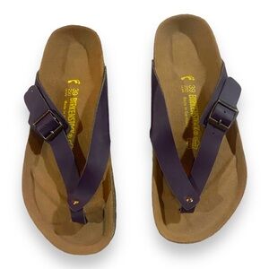 Birkenstock Adria Thong Sandals Sz 39 NEW Plum Purple Grape